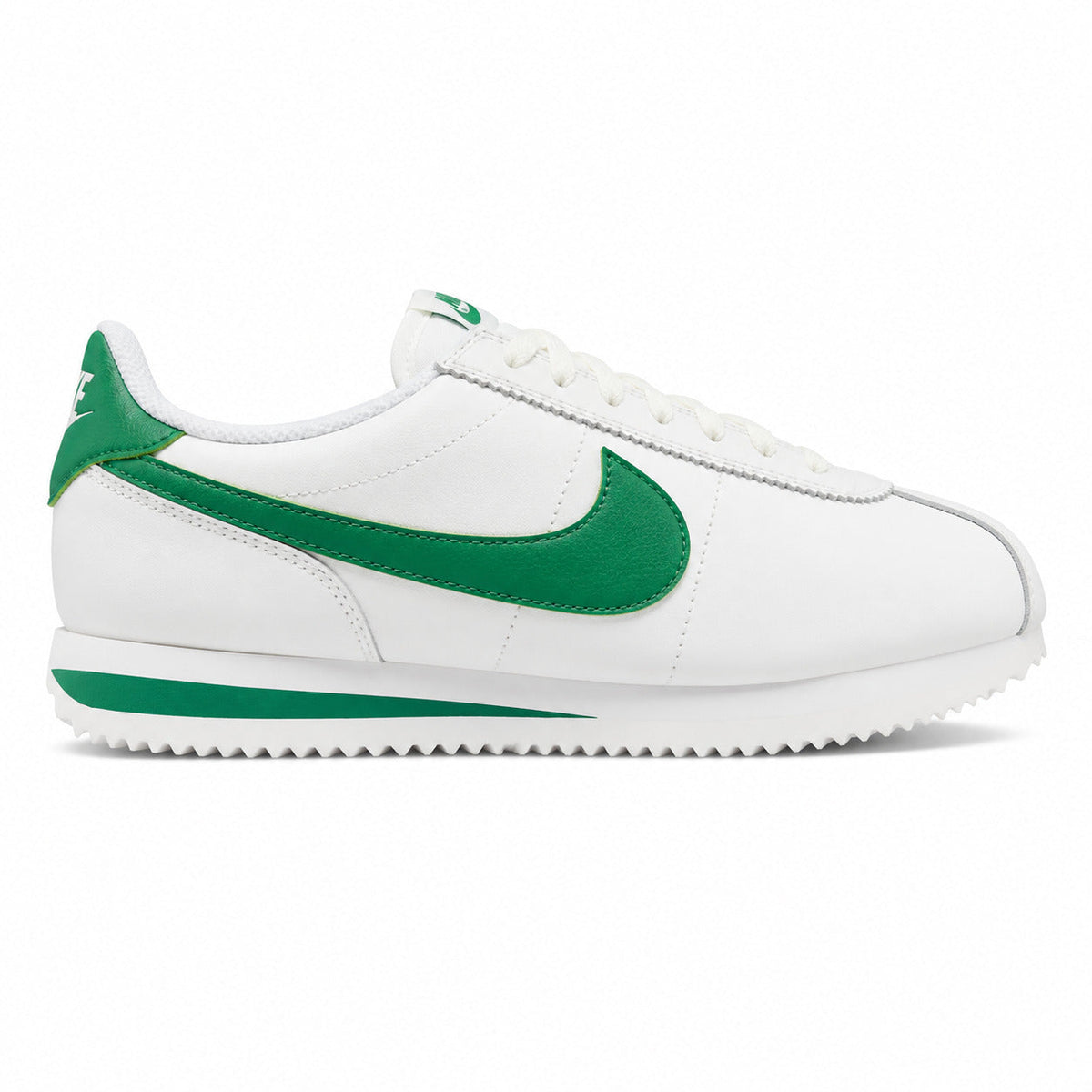 Nike Cortez blanco verde lateral derecha