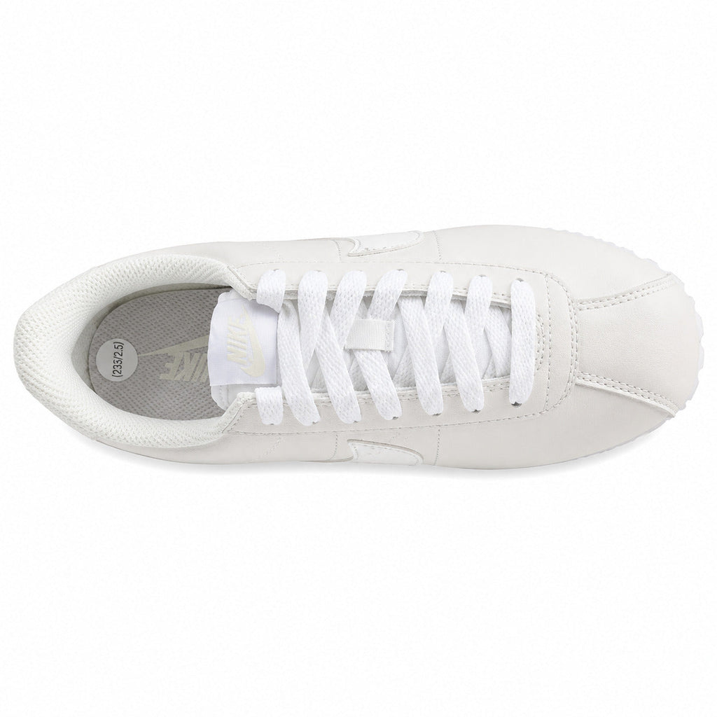 Nike Cortez crema blanco vista superior