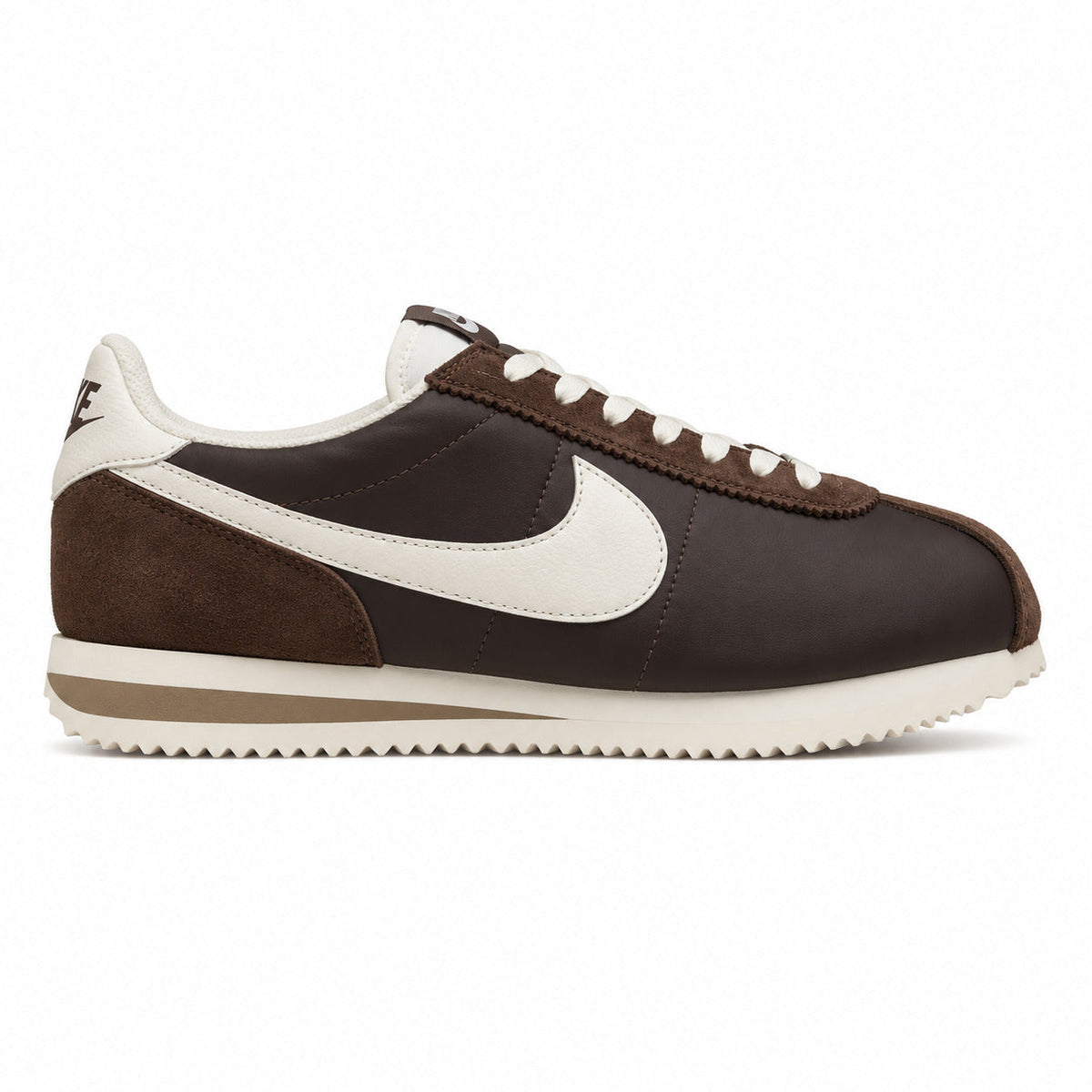 Nike Cortez marrón ante blanco lateral derecha
