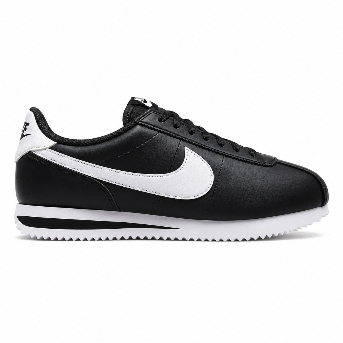 Nike Cortez negro blanco lateral derecha