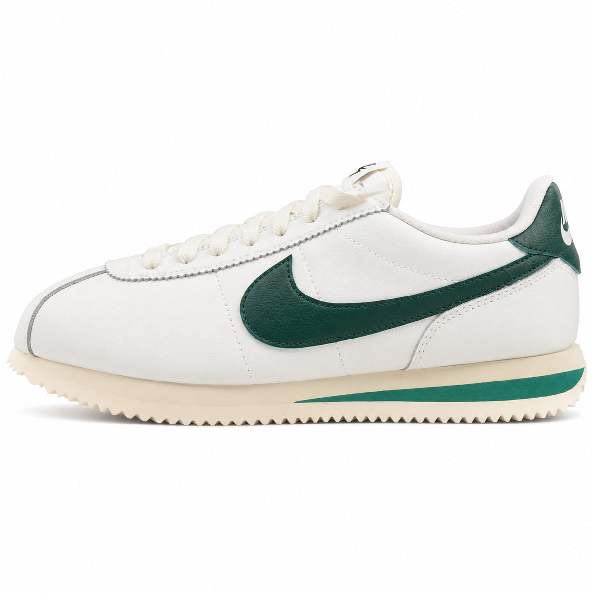 Nike Cortez Sail Gorge Green crema verde oscuro lateral izquierda