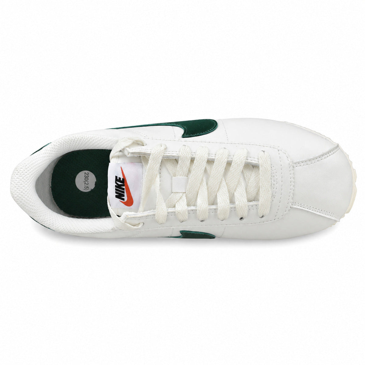 Nike Cortez Sail Gorge Green crema verde oscuro vista superior