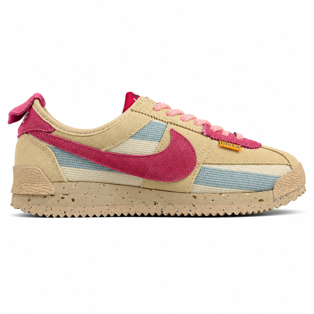 Nike Cortez SP x Union LA beige rosa azul lateral derecha