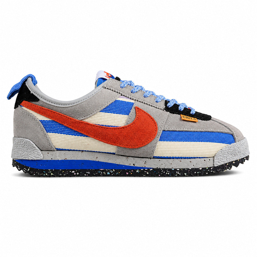 Nike Cortez SP x Union LA gris azul rojo lateral derecha