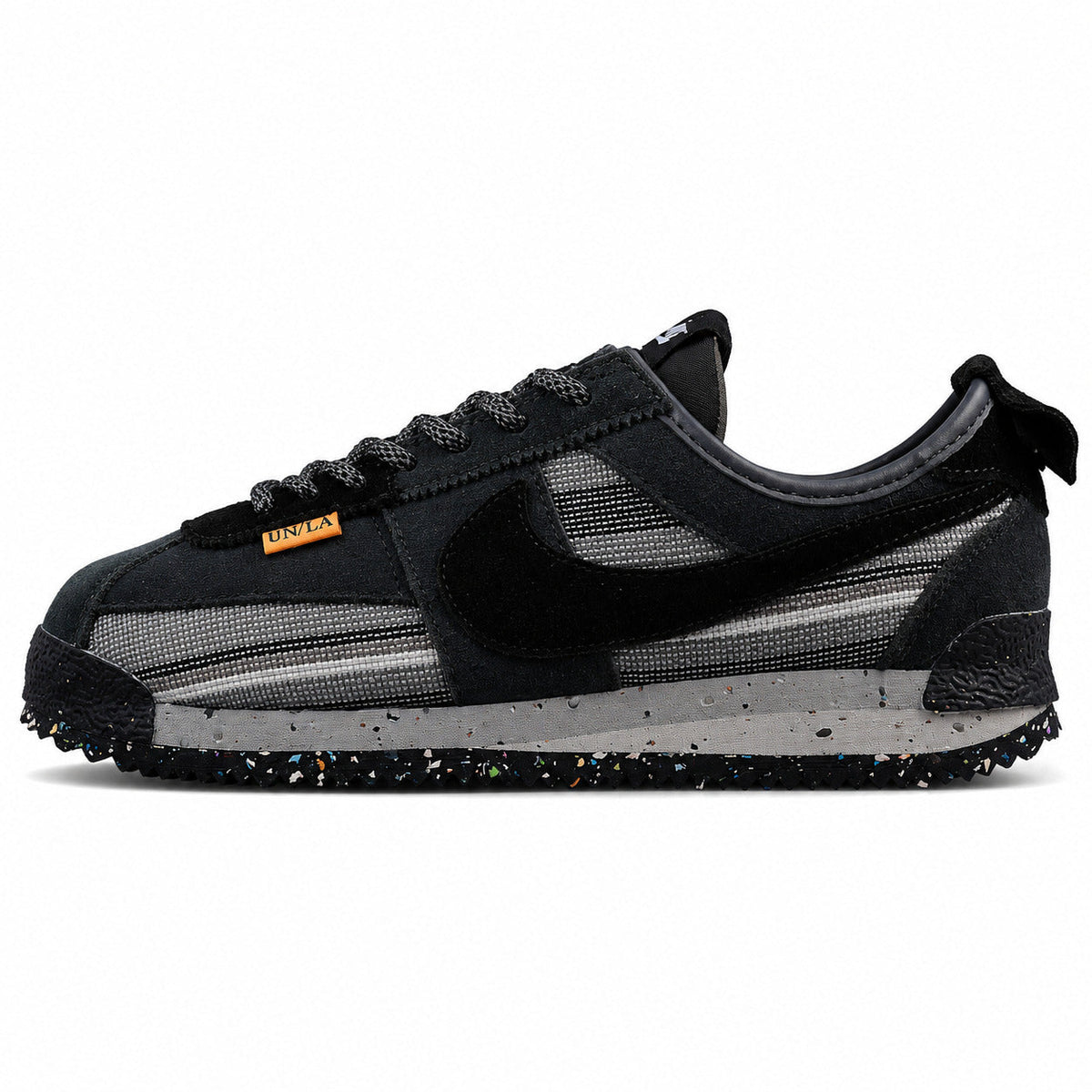 Nike Cortez SP x Union LA negro gris lateral izquierda
