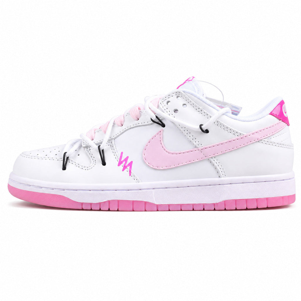 Nike Dunk Low 520 blanco rosa negro lateral izquierda