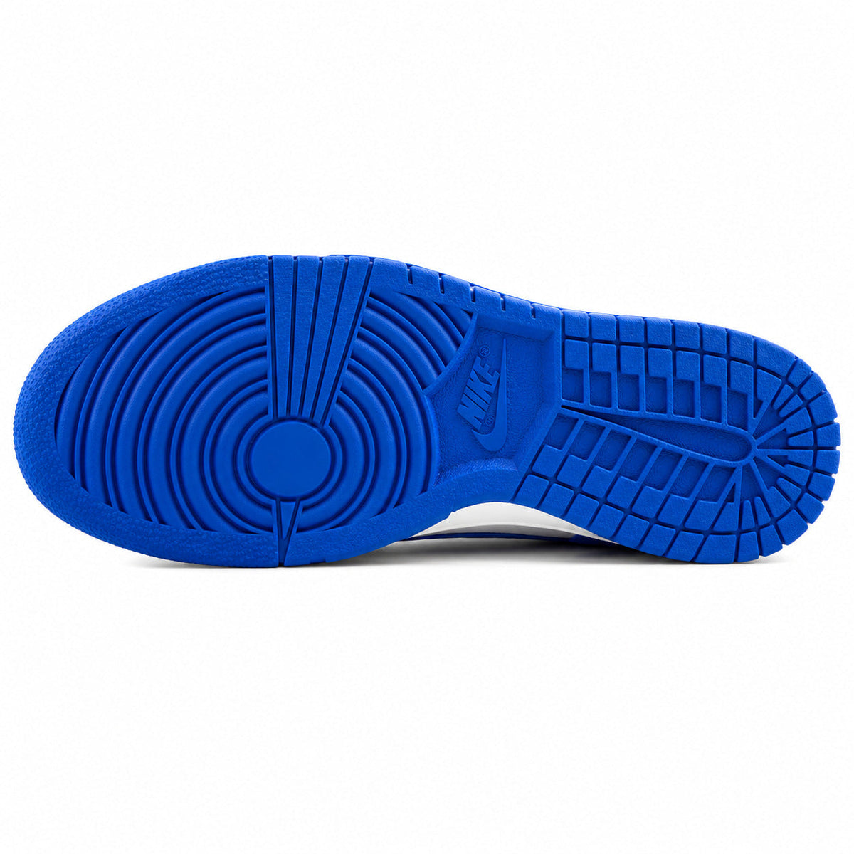 Nike Dunk Low blanco gris negro azul royal suela royal