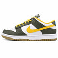 Nike Dunk Low blanco verde amarillo lateral izquierda