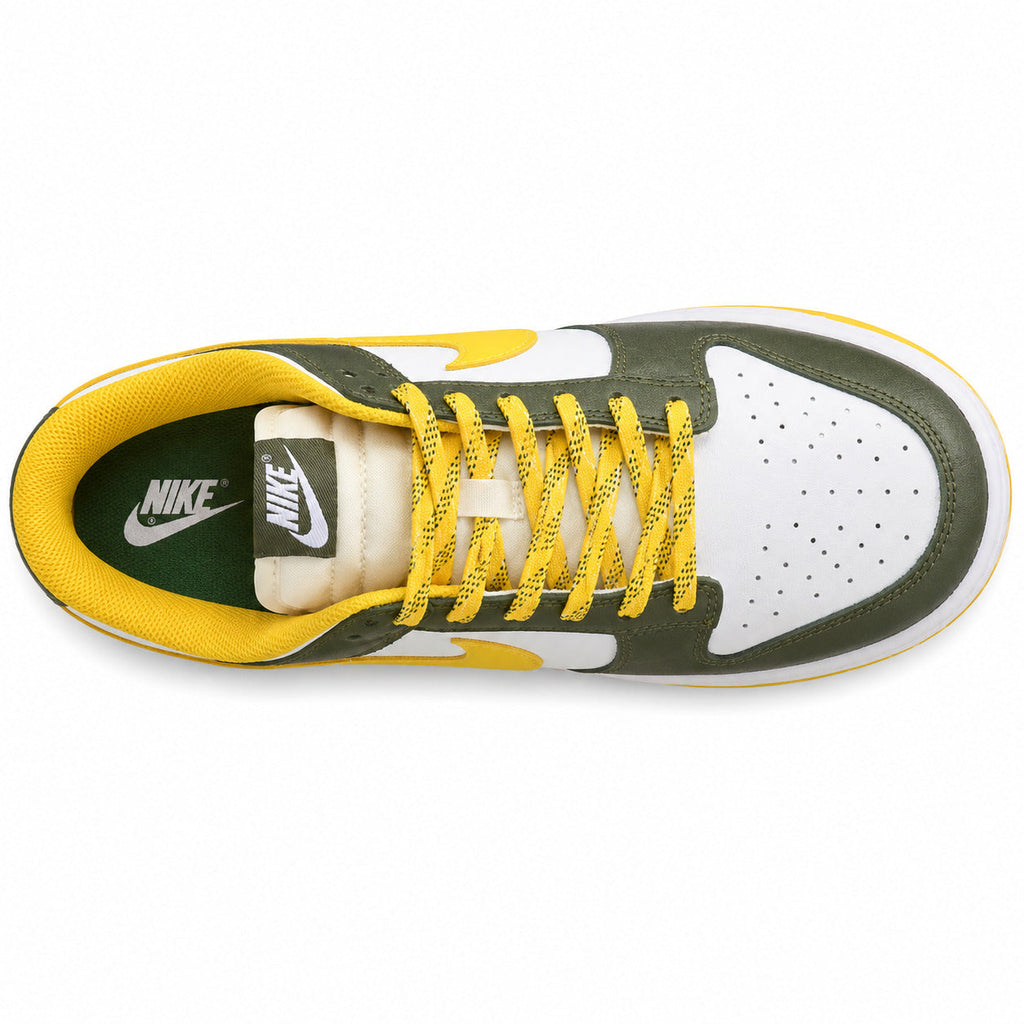 Nike Dunk Low blanco verde amarillo vista superior