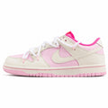 Nike Dunk Low crema rosa pastel fucsia lateral izquierda
