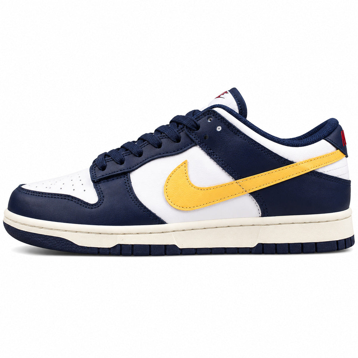Nike Dunk Low From Beaverton marino blanco amarillo lateral izquierda