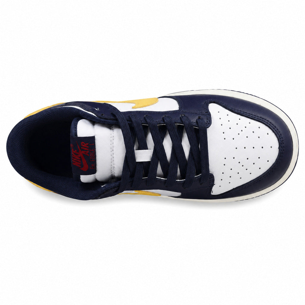 Nike Dunk Low From Beaverton marino blanco amarillo vista superior