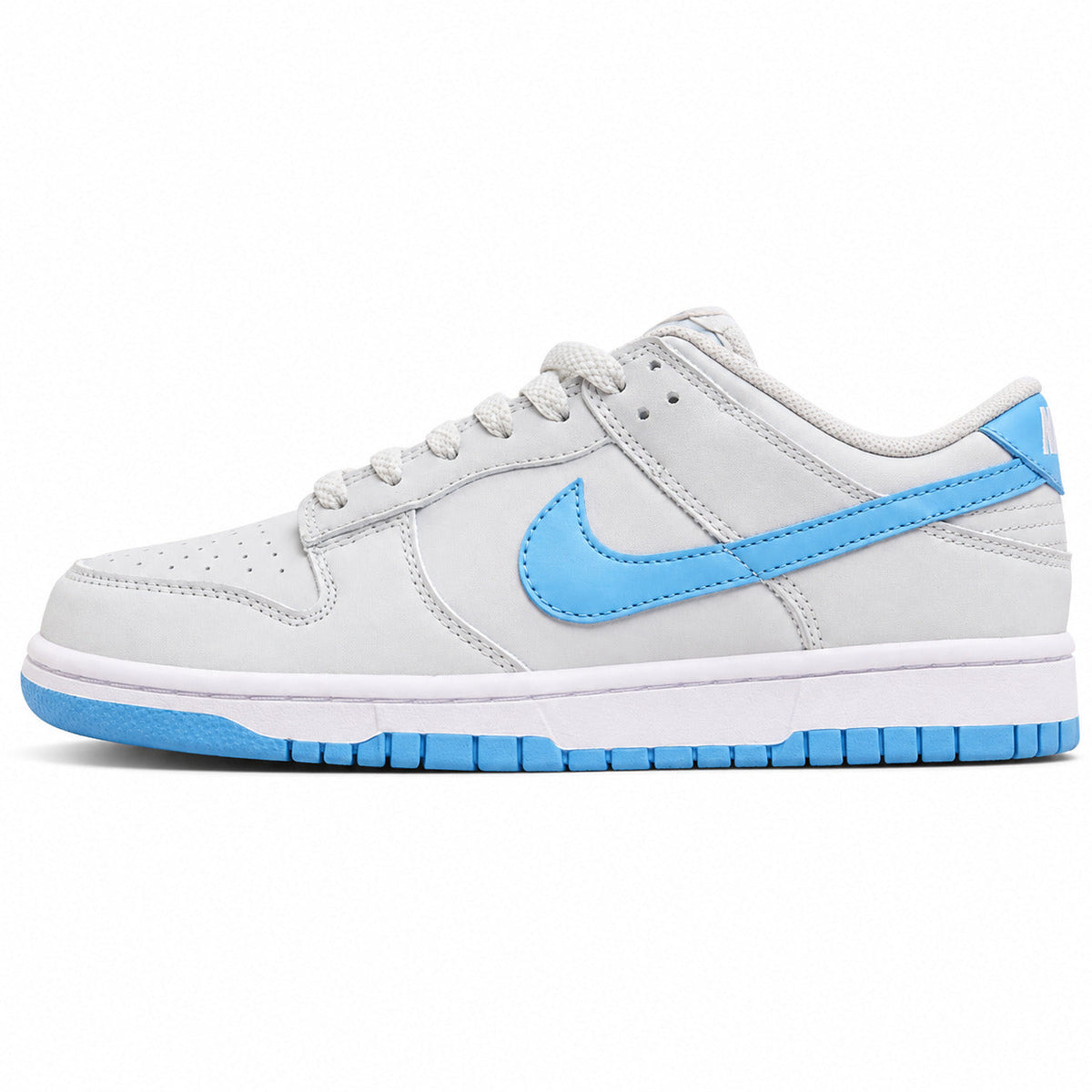 Nike Dunk Low gris humo azul cielo lateral izquierda