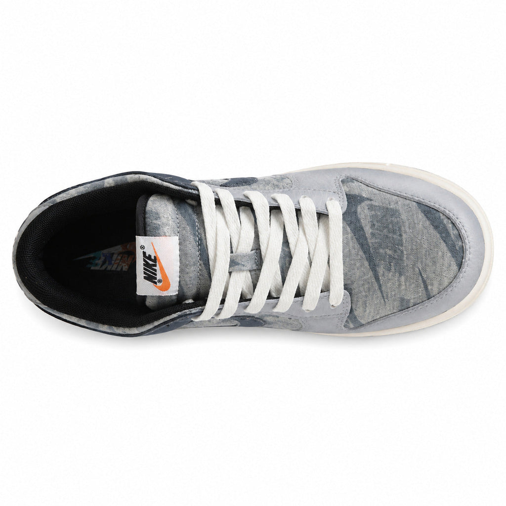 Nike Dunk Low gris off noir estampado animal vista superior