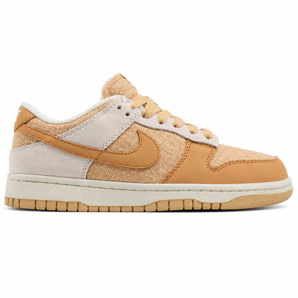 Nike Dunk Low lino beige crema gum lateral derecha