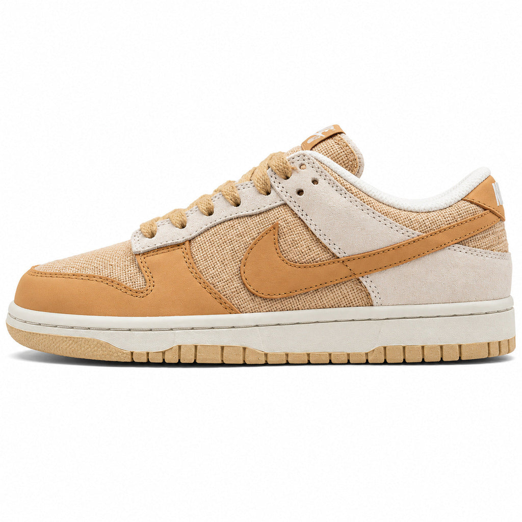Nike Dunk Low lino beige crema gum lateral izquierda