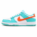 Nike Dunk Low Miami Dolphins blanco turquesa naranja lateral izquierda
