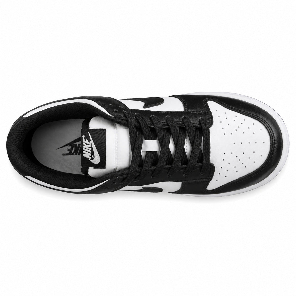 Nike Dunk Low Panda blanco negro vista superior