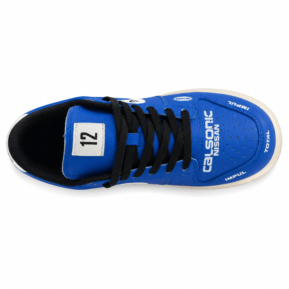 Nike Dunk Low x Calsonic Nissan Impul azul crema negro vista superior