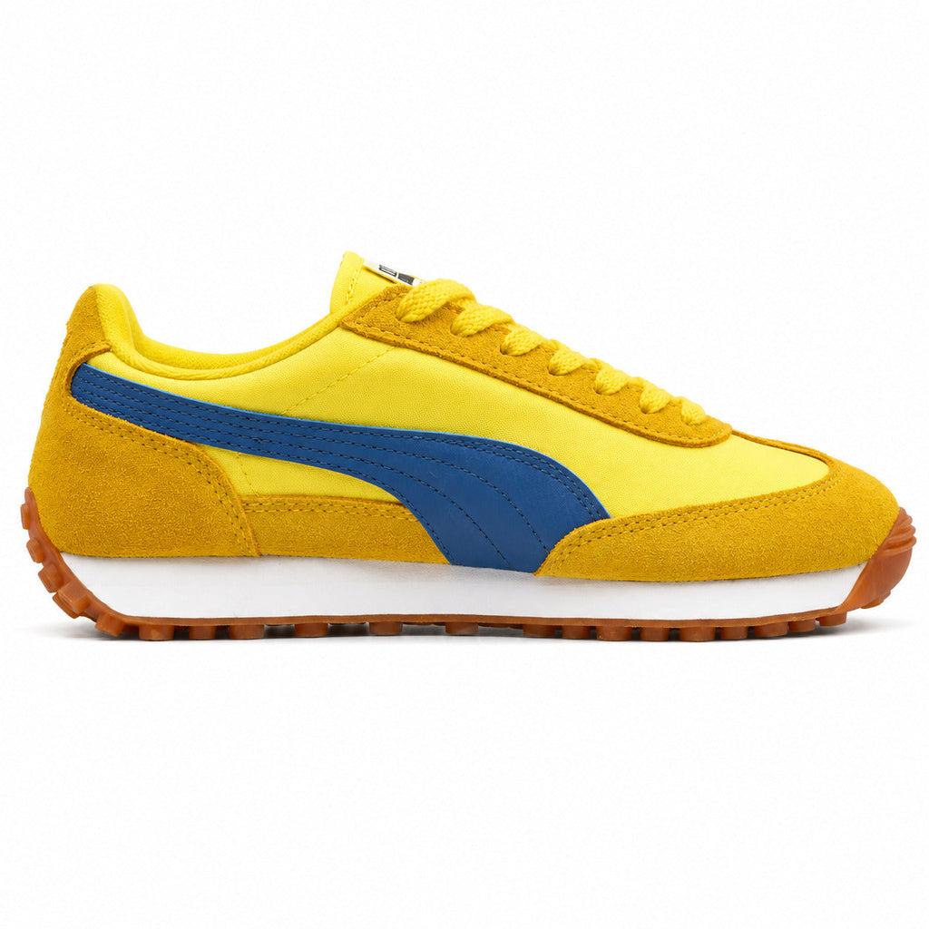 Puma Easy Rider Vintage amarillo azul ante lateral derecha