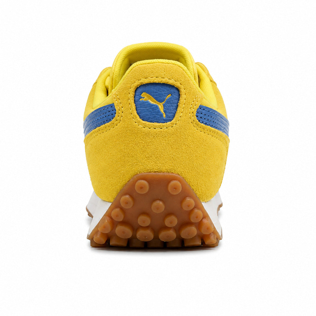 Puma Easy Rider Vintage amarillo azul detalle talón
