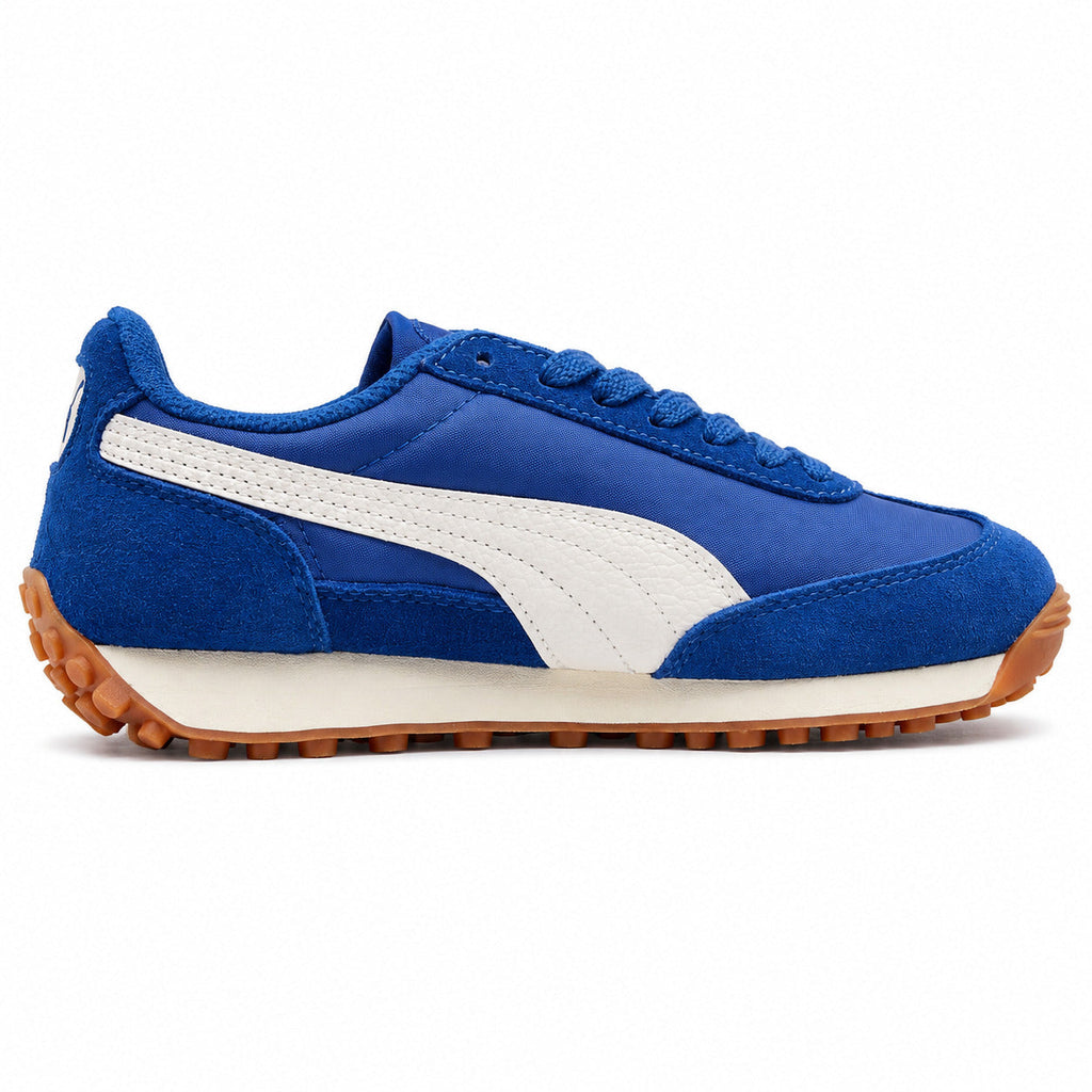 Puma Easy Rider Vintage azul blanco ante lateral derecha