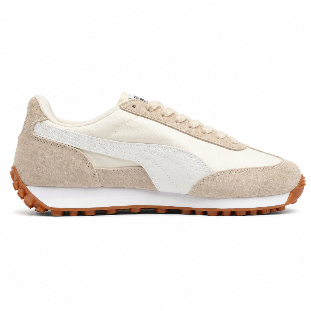 Puma Easy Rider Vintage crema blanco ante lateral derecha