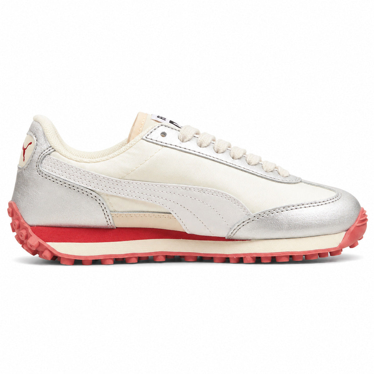 Puma Easy Rider Vintage crema rojo plateado lateral derecha