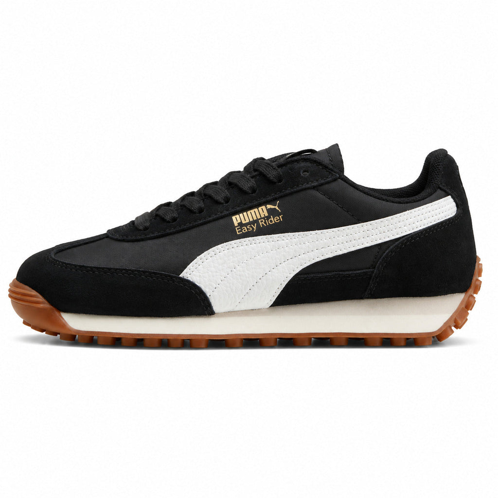 Puma Easy Rider Vintage negro blanco ante lateral izquierda