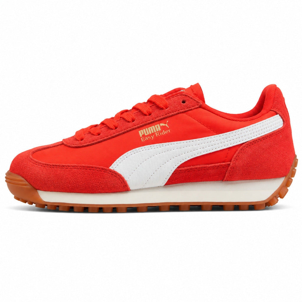 Puma Easy Rider Vintage rojo blanco ante lateral izquierda