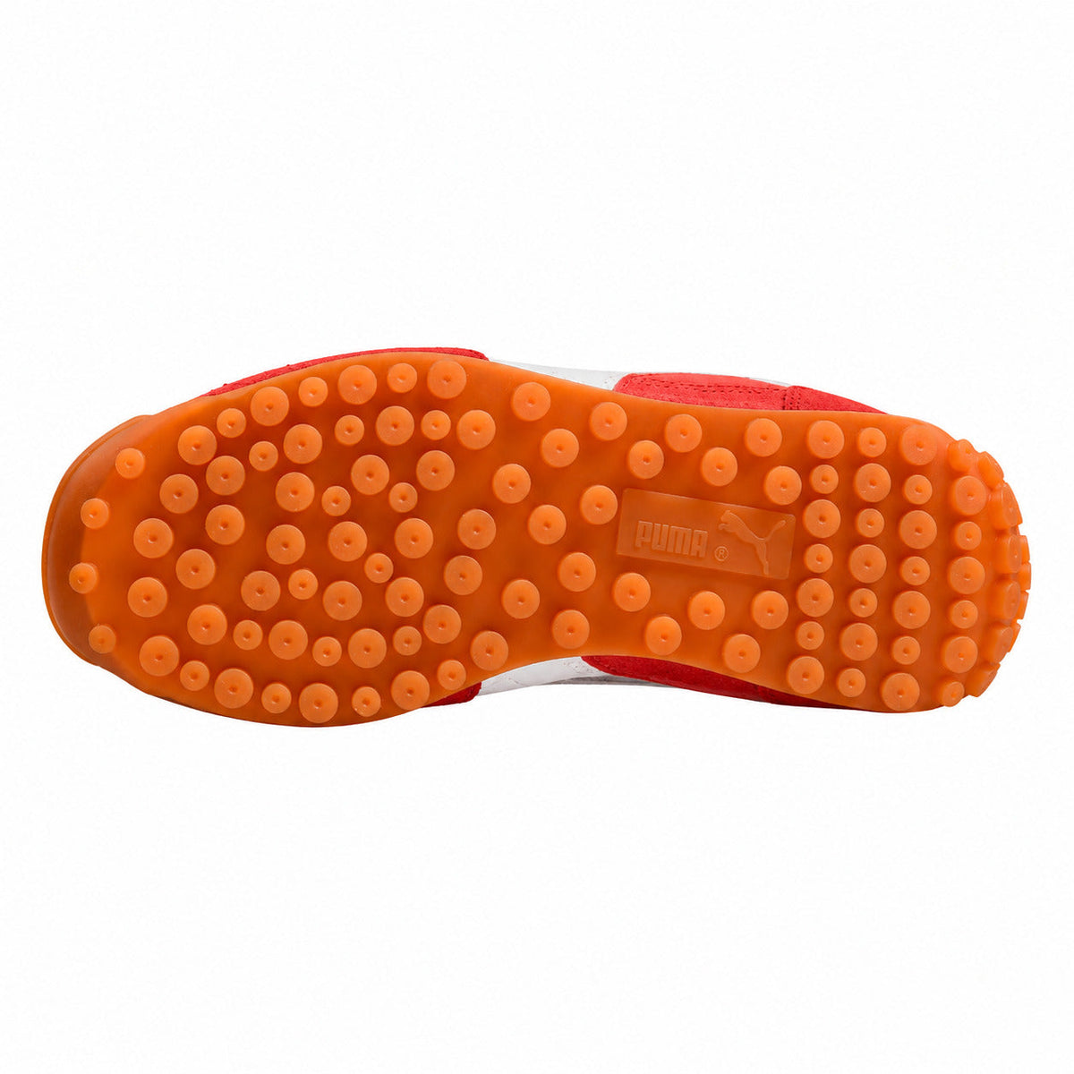 Puma Easy Rider Vintage rojo blanco suela goma naranja