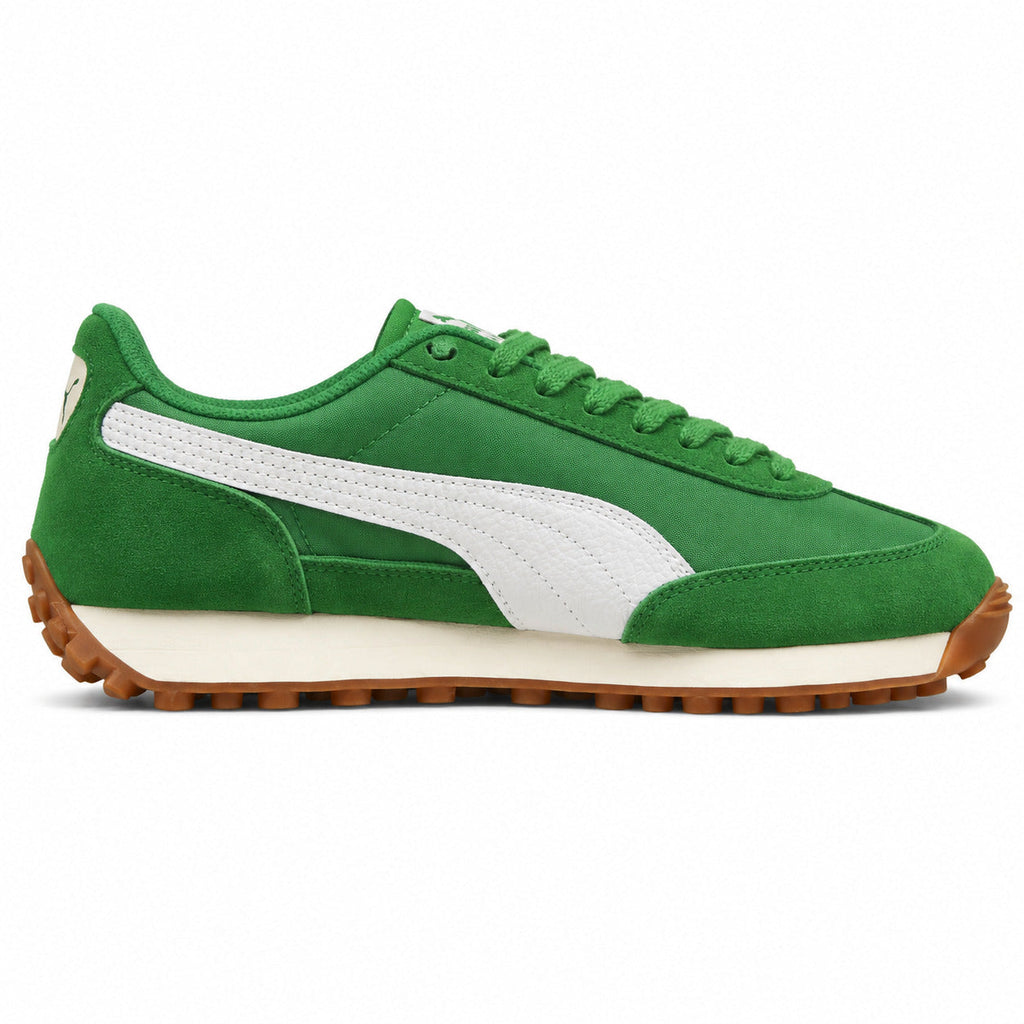 Puma Easy Rider Vintage verde blanco ante lateral derecha