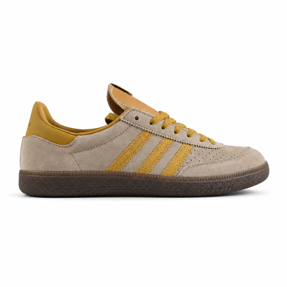 Adidas x CP Company Wimberly SPZL marrón amarillo lateral derecha